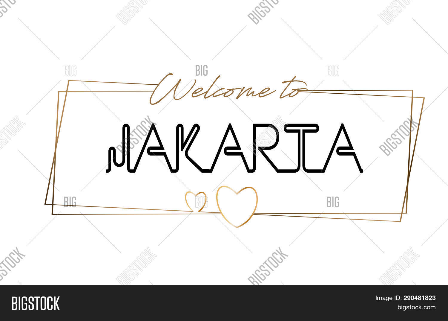 Jakarta Welcome Text Vector Photo Free Trial Bigstock