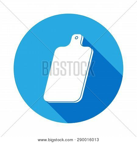 Cutting Board Icon With Long Shadow. Element Of Kitchenware Icon. Premium Quality Graphic Design. Si