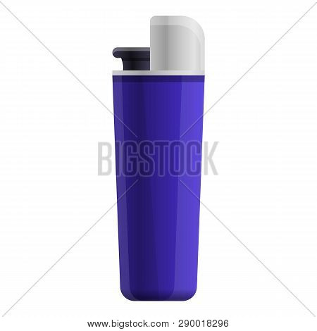 Plastic Cigarette Lighter Icon. Cartoon Of Plastic Cigarette Lighter Vector Icon For Web Design Isol