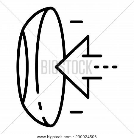 Put Contact Lens Icon. Outline Put Contact Lens Vector Icon For Web Design Isolated On White Backgro