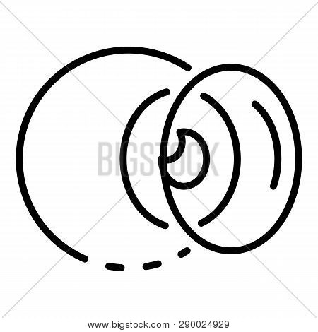 Eyeball Contact Lens Icon. Outline Eyeball Contact Lens Vector Icon For Web Design Isolated On White