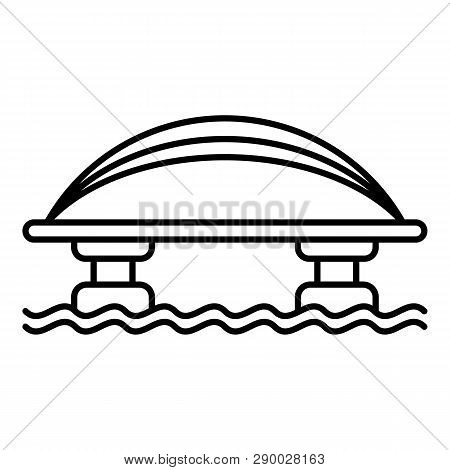 Metal Cable Bridge Icon. Outline Metal Cable Bridge Vector Icon For Web Design Isolated On White Bac