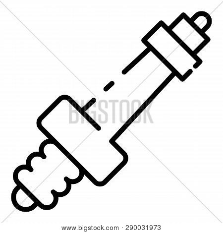Car Spark Plug Icon. Outline Car Spark Plug Vector Icon For Web Design Isolated On White Background