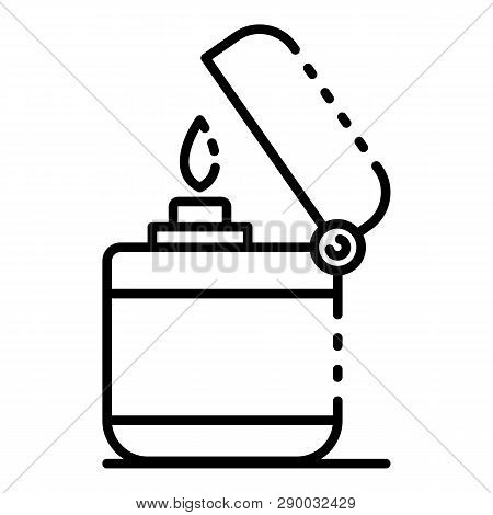 Modern Cigarette Lighter Icon. Outline Modern Cigarette Lighter Vector Icon For Web Design Isolated 