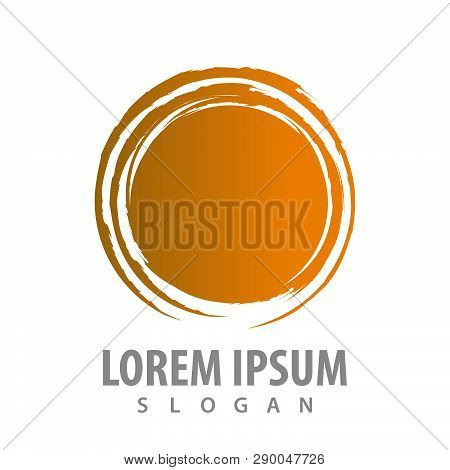 Abstract Cirlce Sun Concept Design. Symbol Graphic Template Element