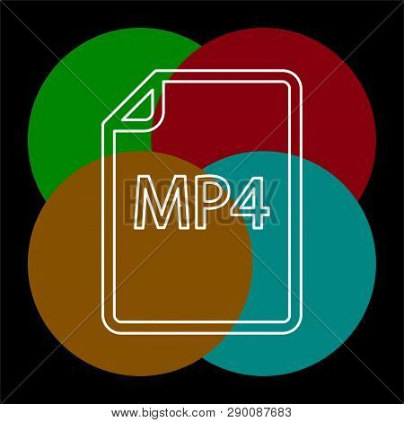 Download Mp4 Document Icon - Vector File Format Symbol. Thin Line Pictogram - Outline Editable Strok