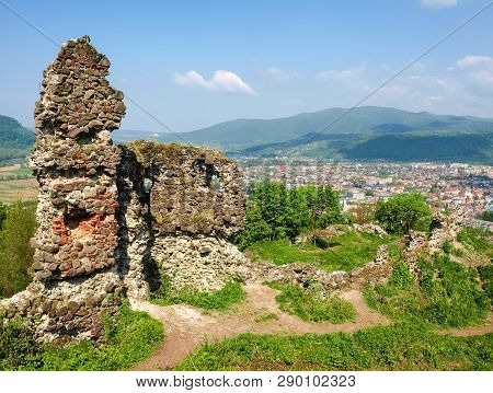 Fragment Of Destroyed Defensive Wall Of The Medieval Fortress 11th-13th Centuries And Other Castle R