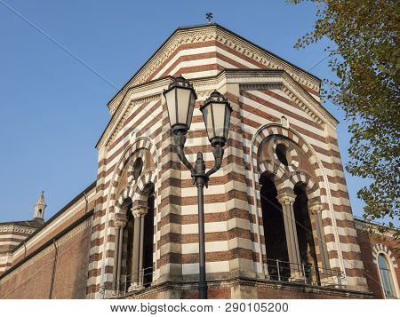 Milan, Lombardy, Italy: Exterior Of The Historic Cemetery Known As Cimitero Monumentale
