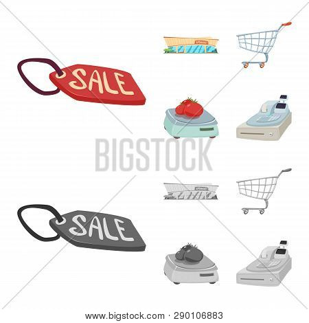 Vector Design Of Food And Drink Sign. Set Of Food And Store Stock Vector Illustration.