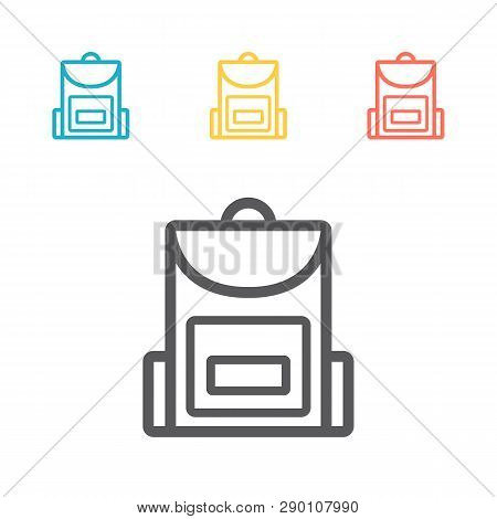 Backpack Line Icon. Vector Signs For Web Graphics