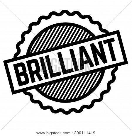 Brilliant Black Stamp On White Background . Label Sticker