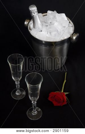Iced Champagne med Rose
