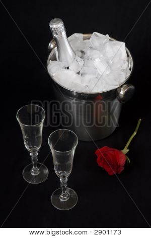 Iced Champagne med Rose