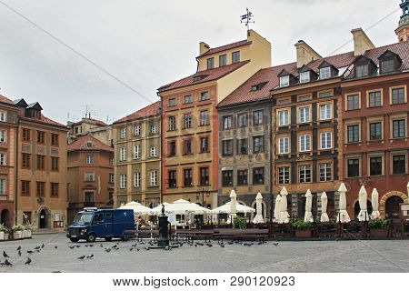 Warsaw, Poland - May 12, 2012: View Of The Warsaw Old Town Market Place (rynek Starego Miasta). Is T