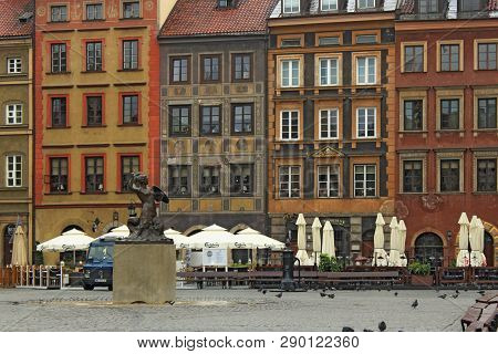 Warsaw, Poland - May 12, 2012: View Of The Warsaw Old Town Market Place (rynek Starego Miasta). Is T