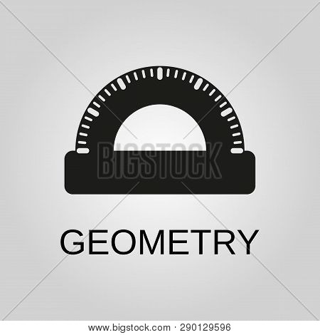 Geometry Icon. Geometry Symbol. Flat Design. Stock - Vector Illustration.