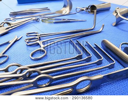 Beautiful Surgical Instruments Prepared In Operation Room