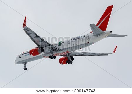 Moscow, Russia - March 17, 2019: Aircraft Boeing 757-204(wl) Vp-boo Of Royal Flight Airline Going To
