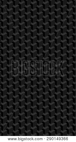 Trendy Geometric Background In Isometric Style. Wall Of Cubes.