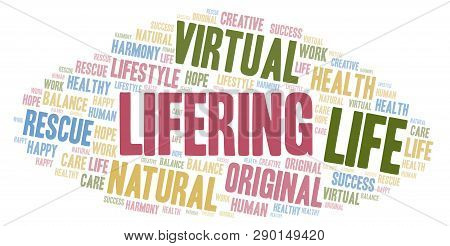 Lifering Word Cloud. Wordcloud Made With Text Only.