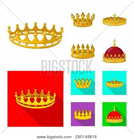 Vector Design Of Medieval And Nobility Icon. Set Of Medieval And Monarchy Stock Vector Illustration.