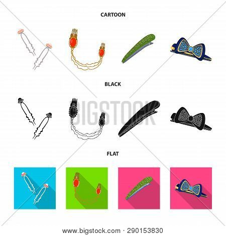 Vector Design Of Beauty And Fashion Logo. Set Of Beauty And Female Stock Vector Illustration.