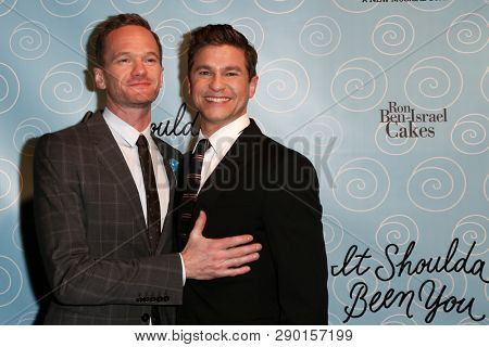NEW YORK-APR 14: Neil Patrick Harris (L) and husband David Burtka attend the Broadway opening night after party of 'It Shoulda Been You' at The Edison Ballroom on April 14, 2015 in New York City.