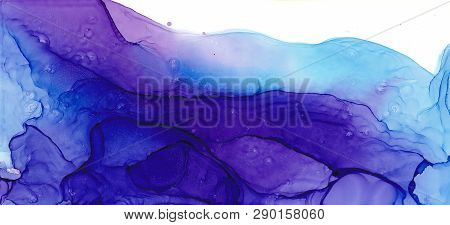 Alcohol Ink Air Texture. Fluid Ink Abstract Background. Art For Design