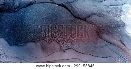 Alcohol Ink Air Texture. Fluid Ink Abstract Background. Art For Design