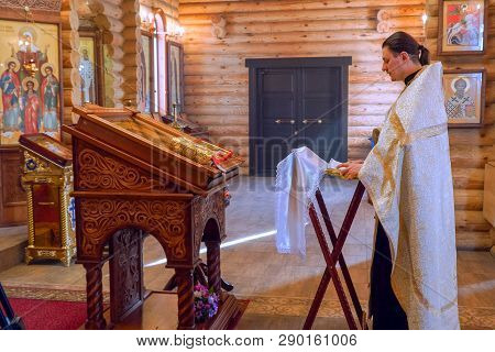 Chapaevsk, Samara Region, Russia - February 17, 2019: Church Of The Kazan Icon Of The Mother Of God 