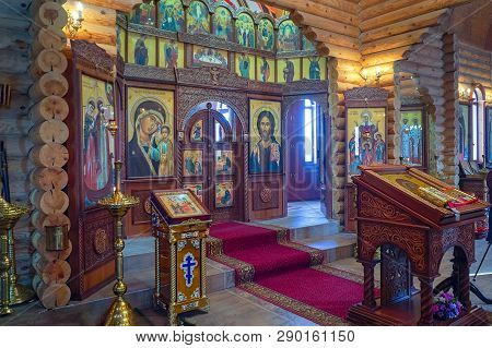 Chapaevsk, Samara Region, Russia - February 17, 2019: Church Of The Kazan Icon Of The Mother Of God 