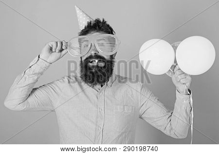 Entertainment Artist Leading Contest At Kids Party, International Children Day Celebration. Bearded 