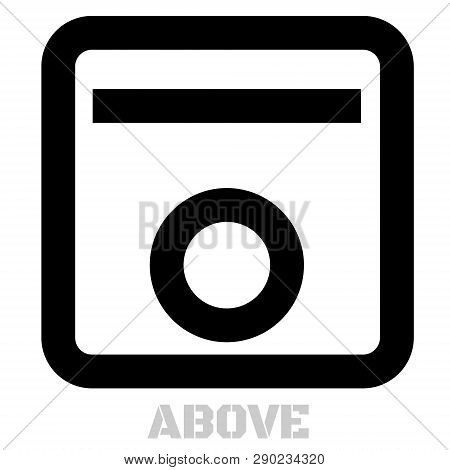 Above Concept Icon On White Flat Illustration.