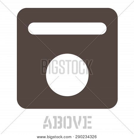 Above Concept Icon On White Flat Illustration.