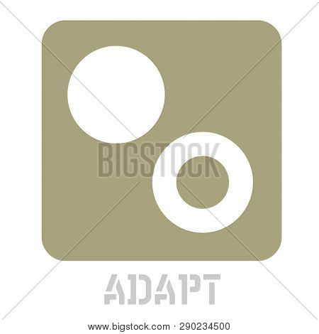 Adapt Concept Icon On White Flat Illustration.