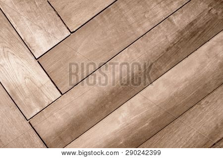 Patterned wooden floor textured background