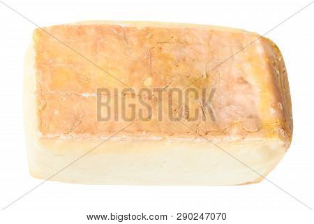 Top View Of Local Italian Taleggio Cheese Isolated