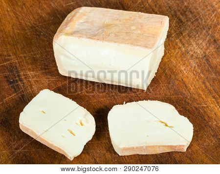 Sliced Local Italian Taleggio Cheese On Board