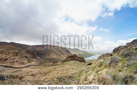 Landscape  With A Lake In Gleninchaquin Park. Kenmare, County Kerry, Ireland