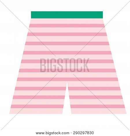 Swimming Trunks Flat Illustration. Home, Travel And Lifestyle Series.