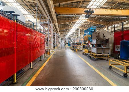 The Interior Of The Metalworking Shop. Modern Industrial Enterprise