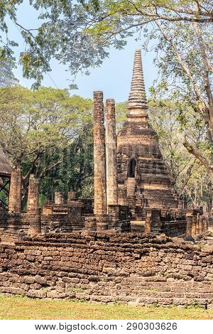 Ancient Si Satchanalai Historical Park, A Historical Park In Si Satchanalai District, Sukhothai Prov