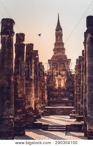 Ancient Si Satchanalai Historical Park, A Historical Park In Si Satchanalai District, Sukhothai Prov