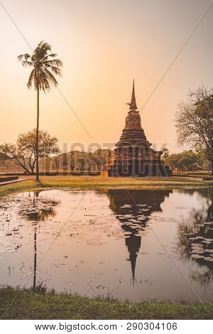 Ancient Si Satchanalai Historical Park, A Historical Park In Si Satchanalai District, Sukhothai Prov