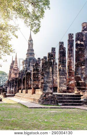 Ancient Si Satchanalai Historical Park, A Historical Park In Si Satchanalai District, Sukhothai Prov