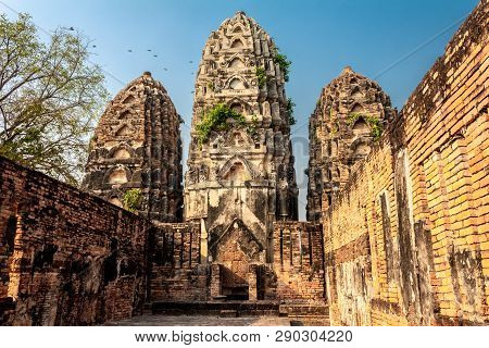 Ancient Si Satchanalai Historical Park, A Historical Park In Si Satchanalai District, Sukhothai Prov