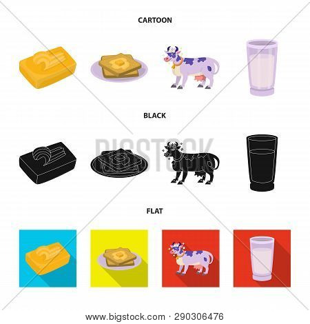 Isolated Object Of Creamy And Product Symbol. Collection Of Creamy And Farm Stock Symbol For Web.