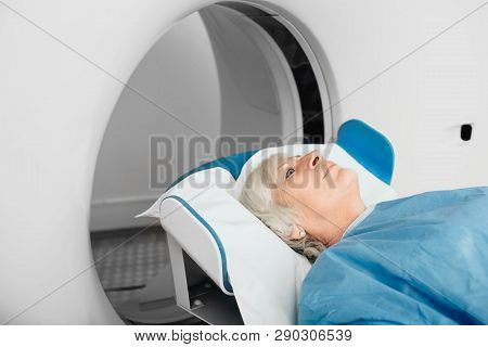 Senior Patient At A Computer Tomography Exam