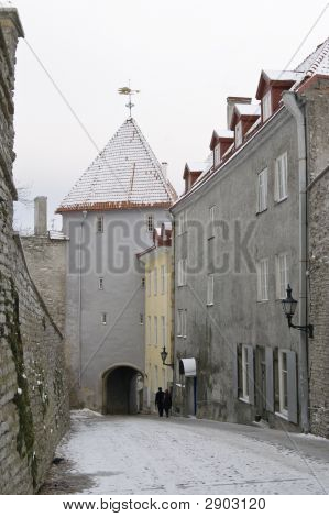 Gatan av staden i Tallinn
