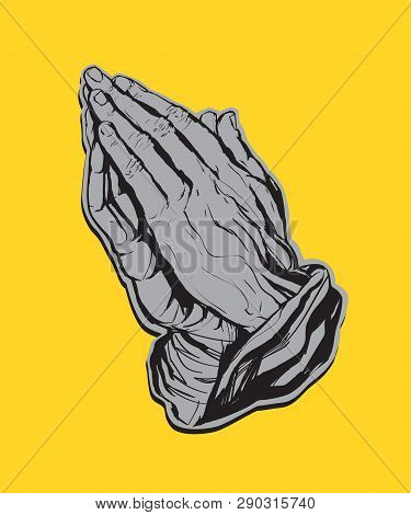 A Vector Illustration Of Praying Hands Inspired By Albrecht Durer S1508 Study